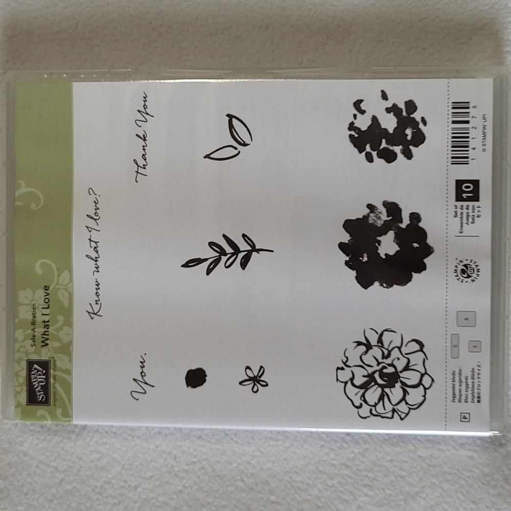 NEW Stampin'Up! clear stamp set photopolymer rubber what I love Two Step Retired